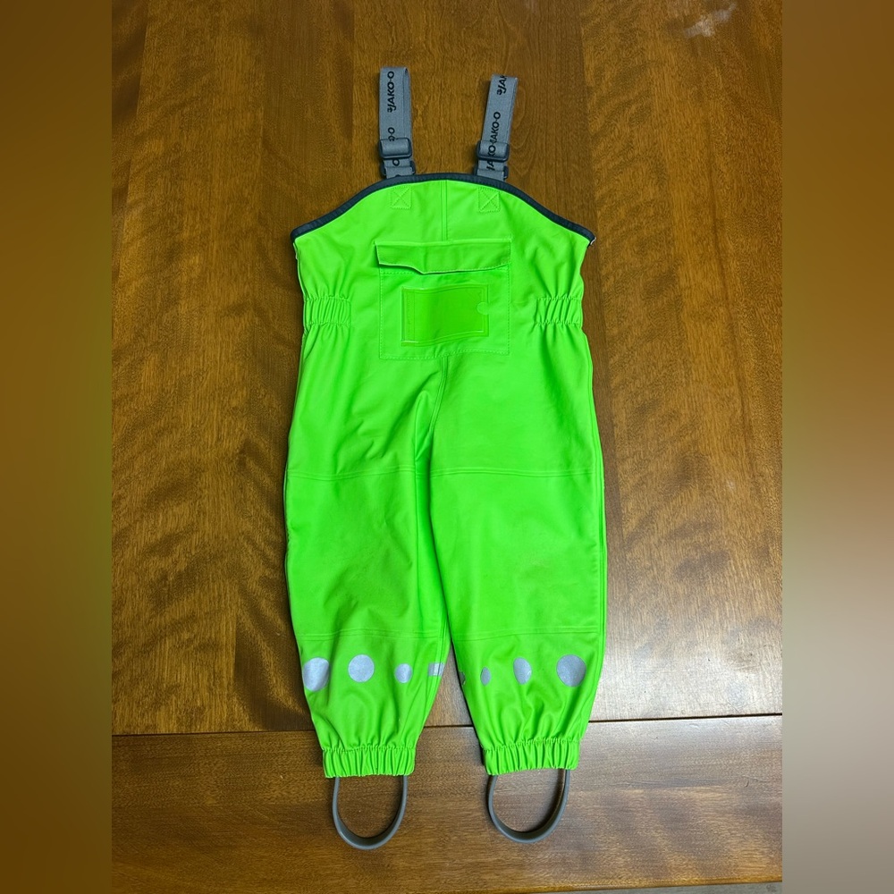 Neon Green Kids' Overalls with Reflective Details Fits between 18 months and 2t